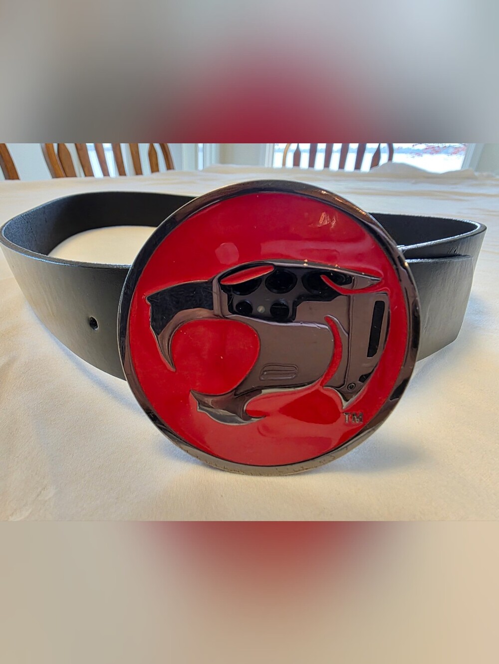 Thundercats Hot Topics Graphic Buckle With Leather Belt, 36", MISSING BELT LOOP.